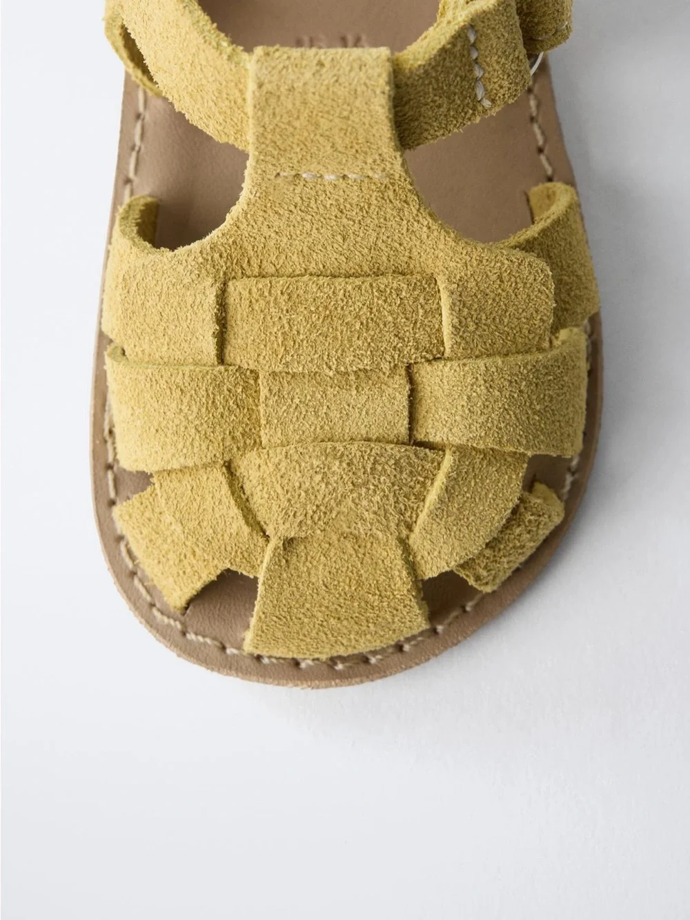 ZARA Leather Fisherman Sandals - Mustard